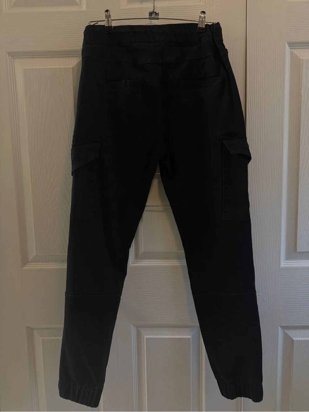 Twice Mens Cargo Jogger Pants size 32 Black Slim Fit Drawstring Stretch